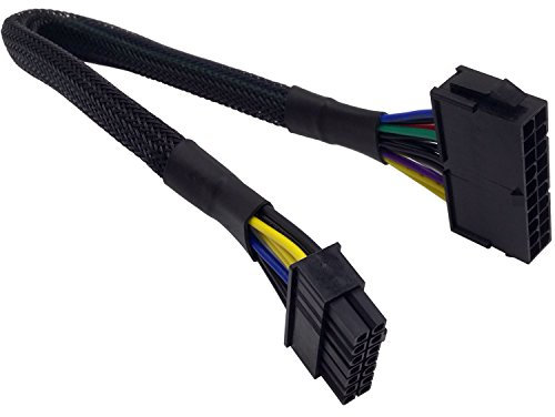 COMeap 20 Broches à 14 Broches Alimentation Principale ATX PSU Adaptateur tressé à Manches Câble pour Ordinateurs IBM Lenovo et Serveurs 12 Pouces (30 cm)