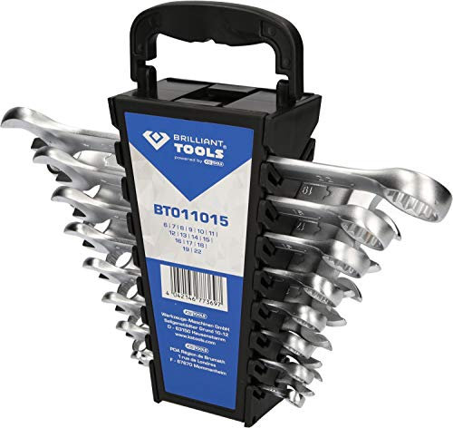 BRILLIANT TOOLS BT011015 Jeu de clés mixtes, 15 pcs [Powered by KS TOOLS]
