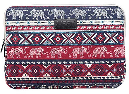 6-15 Zoll Laptoptasche Notebooktasche Laptophülle Laptop Hülse Schutzhülle Mit Muster Leinwand Tasche Tasche Pc Laptop Schutztasche Für Ultrabook Rot 14