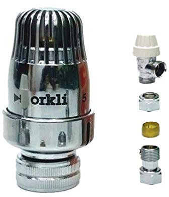 Orkli - Válvula termostática de radiador TRV de 15 mm x 1,27 cm con bloqueo y protección contra heladas