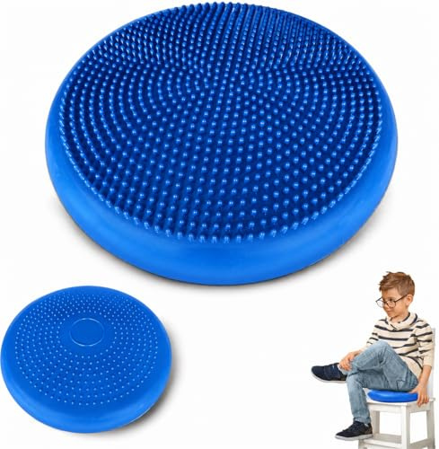 PHYSIOWORX Wobble Cushion - Pump NOT INCLUDED (Blue) 35cm - 2 Sides | Physio, Balance, Inflatable Seat Cushion, Autism Sensory Equipment, Balance Pad, ADHD Aids
