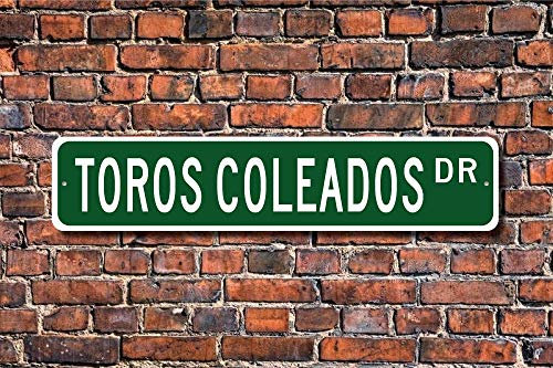 Letrero de Toros Coleados Toros Coleados Toros Coleados Toros Coleados Fan Toros Coleados Cartel deportivo venezolano Letrero de lata 4 x 16 pulgadas