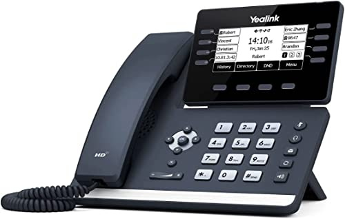 Yealink SIP-T53 IP-Telefon, 12 VoIP-Konten 3,7 Zoll grafisches Display, USB 2.0, Dual-Port Gigabit Ethernet, 802.3af PoE, Netzteil nicht enthalten (erneuert)