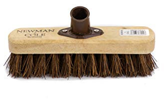 Newman and Cole 9 Floor Scrubbing Brush Head, Stiff Outdoor Hard Bristle Patio Deck Scrubbing Brush takes Long Handle (not supplied)