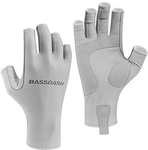 Bassdash ALTIMATE UPF 50+ Damen Angeln Handschuhe UV Sonnenschutz Fingerlos Für Kajak Fahren Paddeln Wandern Radfahren Fahren Training