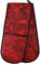 ZZXXB Red Rose Floral Double Oven Mitt Heat Resistant Non-Slip Kitchen Gloves Extra Long 7 x 35 for Cooking Baking Barbecue Grilling