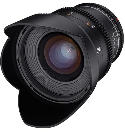 Samyang MF 24mm T1,5 VDSLR MK2 MFT – lichtstarkes T1,5 Weitwinkel Cine- und Video Objektiv für MFT Mount, 24 mm Festbrennweite, Follow Focus Zahnkränze Vollformat, APS-C und MFT, 8K Auflösung