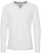 Blend Leonas Herren Longsleeve Langarmshirt Shirt mit Rundhals-Ausschnitt und Double Layer V-Neck Look, Größe:M, Farbe:Offwhite (70005)