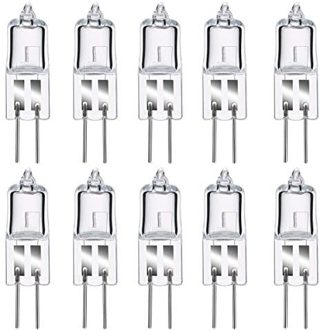 Comyan Ampoules Halogènes G4, Lampe de Base à Broche Halogène G4 12V 20W, 2800K Blanc Chaud Gradable G4 Lampe à Capsule Transparente Lot de 10