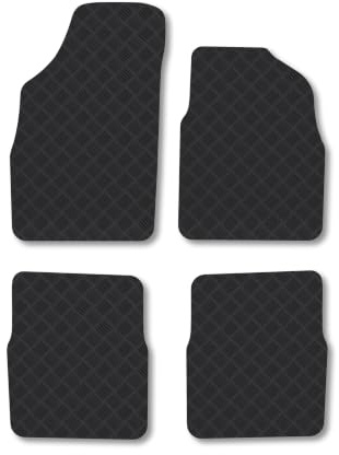 Fiat Panda (2004-2012) 3mm Rubber Car Mats | Tailored Fit Durable Floor Mats Full Coverage Protection Waterproof Accessories Easy Clean Anti Slip Made in the UK