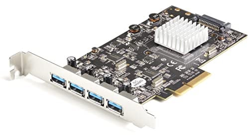 StarTech.com 4-Port USB PCIe Adapter - 10 Gbit/s USB 3.2 Gen 2 Typ-A PCI Express Erweiterungskarte mit 2 Controllern - 4X USB-A - USB-PCIe-Schnittstellenkarte - Windows/Mac/Linux (PEXUSB314A2V2)