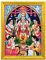 Koshtak Sri Satyanarayan Bilderrahmen Swamy Giving Blessing mit glänzender Laminierung auf Poster mit goldenem Rahmen, für Puja-Raum, Tempel, Wandbehang, Geschenk, Heimdekoration, Anbetung, Größe 30