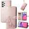 JIUNINE Coque pour Samsung Galaxy A33 5G, Antichoc Housse étui en Cuir PU Flip Case Portefeuille à Rabat avec Motif en Relief [Porte Carte] [Fermeture Magnétique] pour Samsung A33 5G, Or Rose