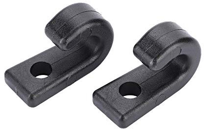 Screw Hooks,Pad Eye Plate.Metal Hooks,Eye Hooks2 pcs Durable Plastic J Shape Screws Lashing Hook Bungee Cord Hooks Jhooks for Safety Kayak Canoe Paddle Board Rowing Boating Accessory,Kayak J Hook