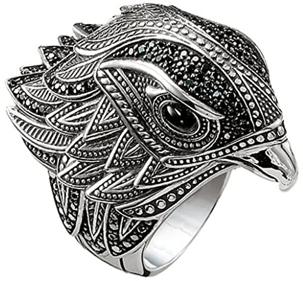 Europäischer und amerikanischer exquisiter Hip-Hop-männlicher Wikinger-reicher Vogel-Adler-Ring Retro-Adler-Krähe-Ring-Schmuckgeschenk Praktisches Design und langlebig