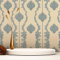 WTD Alessia M1-No.2515 Papier peint intissé Motif baroque Bleu/argenté