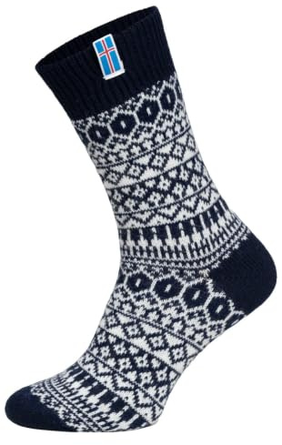 HomeOfSocks Flaggensocken Island Damen Herren Kuschelsocken Wolle Dicke | elastisch · Wärmend · Atmungsaktiv · Weich · Casual