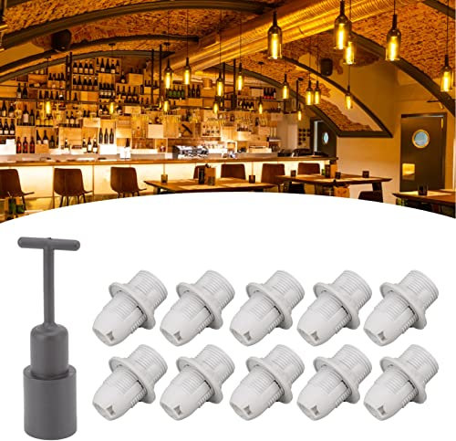 10 STÜCKE E14 Lampenfassung Glühbirne Sockel Basis Kerze Hochtemperaturbeständige Lampenfassung Ersatz für Zuhause (Weiß)