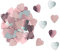 Oblique Unique® Konfetti Herzen Metallisch Rosé Silber Glitzernd Tischdeko Streudeko zur Dekoration für JGA Hochzeit Valentinstag Party zum Basteln