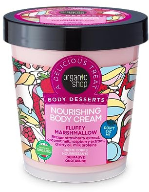 Organic Shop Body Desserts - Crema nutriente per il corpo, soffice marshmallow, 450 ml