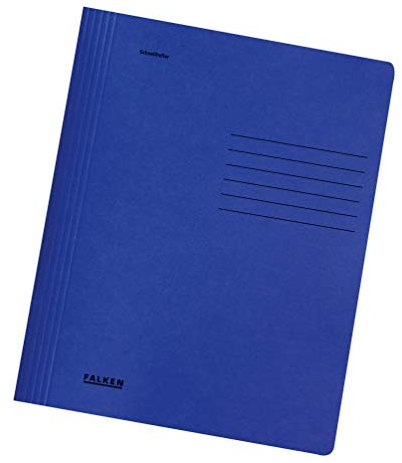Original Falken 100er Pack Schnellhefter Intensivfarben. Made in Germany. Aus Recycling-Karton für DIN A4 kaufmännische und Behördenheftung dunkelblau Hefter ideal für Büro und Schule