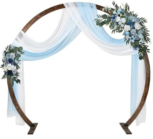 Arco nuziale da esterno per cerimonia, arco nuziale rotondo, arco da giardino, arco in legno, per cerimonia nuziale, festa, proposta di matrimonio, giardino, spiaggia e decorazione della foresta.