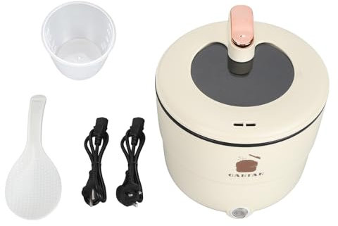 Olla Arrocera Eléctrica Antiadherente, Protección Antiescaldaduras de Doble Capa de 1,8 L, Multifuncional para Guisar y Cocinar Al (Enchufe de la UE)