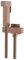 Kit Idroscopino Wc Doccetta Ottone Portatile Shut-Off Monogetto Azionamento a Leva (1, Oro Rosa Quadro)
