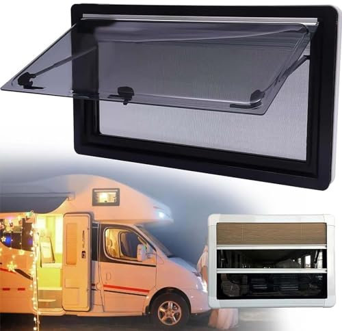 DPLWJPP Ventana De Autocaravana,Ventana con Bisagras Y Cremallera,Ventana Empuje Externa,Ventana Plegable Empujar Y Tirar,para Reemplazo Ventanas Caravana,Furgoneta Y Camper,1000mm*600mm