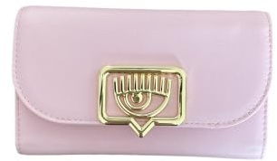 Chiara Ferragni Eyelike Buckle Wallet Bag, Portemonnaie, Umhängetasche, Crossbodytasche, Rosa