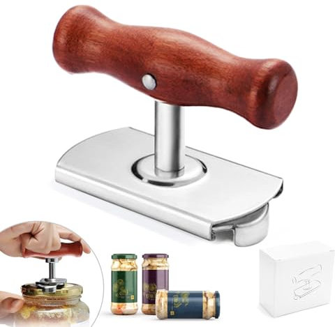 MARUKO Ouvre-Bocal en Acier Inoxydable, Ouvre-Bouteille Ajustable, Ouvre-Bocal pour Les Mains Arthritiques, Ouvre-Couvercle Facile à Ouvrir avec PoignéE Ajustable