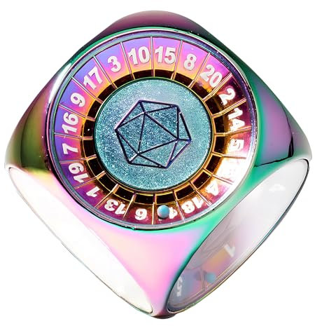 Omni Würfel von Unique Dice 15 in 1 Design Polyedrischer Big Metal D6 Würfel für D&D Dungeons and Dragons D4 D6 D8 D10 D12 D20 D100 DND (Iridescence)