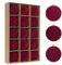Miaikoe 15 Pcs Velvet Christmas Balls Hanging Ornaments Set, Pre-tied Shatterproof Plastic Flocked Christmas Balls Xmas Decorations Festival Holiday Party Decor (Red,8CM)