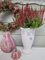 Arinosa Blumentopf Übertopf Pokal auf Fuß Keramik Shabby Antik 13x21x21 cm