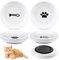 Cuenco para gatos de cerámica, 6 unidades, plato de comida para gatos de cerámica, cuencos para gatos, cuencos de cerámica con alfombrilla antideslizante, comedero húmedo para gatos, cuencos planos