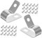 BELLIFFY 50pcs Heavy Duty R-type Wire Clip Utility Clips Cable Wire and Clamps for Solar Metal Clamp Wiring Clip Cable Clamp Wire Clips Cable Clips Wire