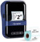 CLABEL Bluetooth Etikettendrucker Selbstklebend, 230B Thermo Tragbar HD Etikettiergerät Mini Beschriftungsgerät Kompatibel mit Handy & PC für Barcode Einzelhandel Büro mit 1 Roll 40x30mm
