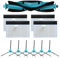 WIIYENA Accessoires de rechange pour aspirateur Ultenic pour robot T10 Lite avec 1 brosse principale, 4 filtres et 6 brosses latérales