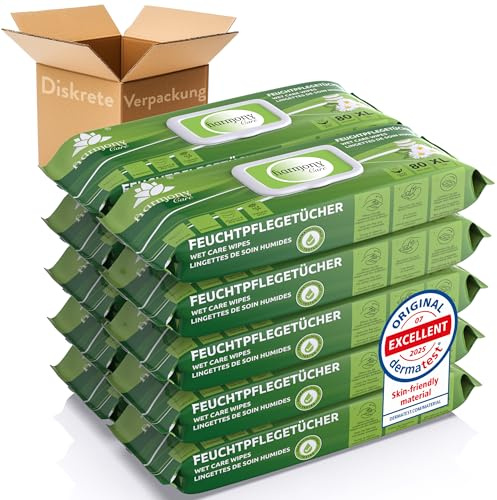 Harmony Care® Salviette umidificate per adulti per la cura quotidiana, XXL, extra spesse con estratti delicati sulla pelle, per la cura intima, senza alcol e parabeni, 800 pezzi