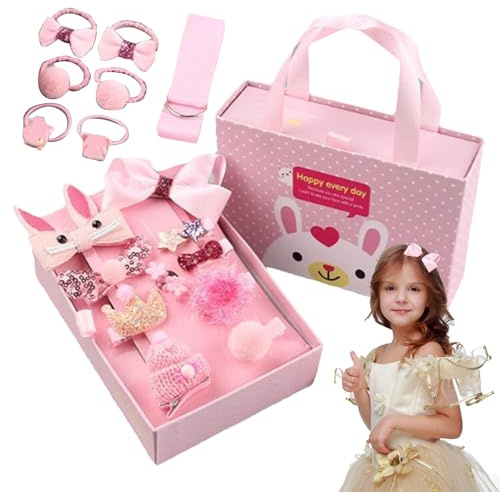Kustimantu Mädchen-Haarschmuck, Haarspangen für Kleinkinder – niedliche Haarschnitte | Set mit 18 eleganten Prinzessinnen-Haarnadeln, verschiedene kleine Helme