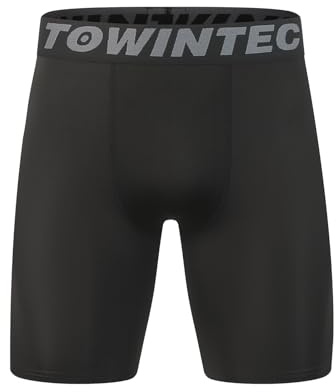 Towintec Youth Boys' Tight Compression Shorts Kids Thermal Base Layer Black