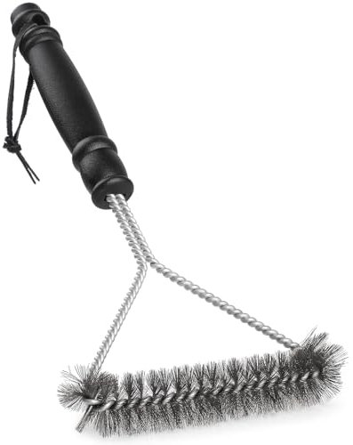 GeeRic Brosse Barbecue en Acier Inoxydable, Poignée Manche Long pour Barbecues à Gaz, à Charbon, Fumoirs et Infrarouges