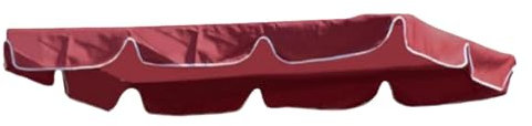 Hollywoodschaukel Dachbezug 195x125cm, Hollywoodschaukel Ersatzdach 3 Sitzer, Universal Ersatzdach Gartenschaukel, Wasserdicht Dach for Hollywoodschaukel, UV-Schutz Sonnendach(Burgundy)
