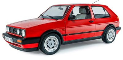 Solido VW Golf 2 GTI 1984 - Diecast Modellauto, klassischer Hot Hatch Sportwagen, detailreiche Youngtimer Miniatur, Mars rot, 1:18