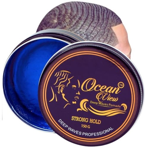 Ocean View Deep Waves Pomade - Wasserbasis - 116 ml Dose - Geschmeidig & starker Halt - Rückstandsfrei auf Wasserbasis