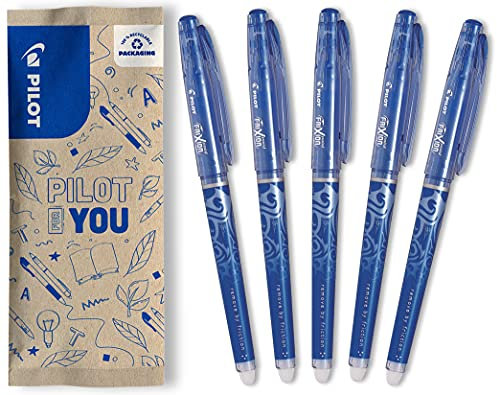 PILOT FriXion Point, radierbarer Tintenroller, (Blau), 1 Stück (5er Pack)