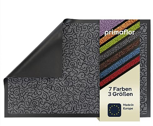 Primaflor Fußmatte - Brasil, 40x60 cm, Grau, Viele Größen und Farben, rutschfeste Schmutzfangmatte, Hochwertiger Fußabtreter, Sauberlaufmatte, Türvorleger für Flur und Eingang