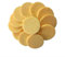 Healifty 50pcs Natural Wood Pulp Facial Sponges Round Beige Gentle Exfoliating & Makeup Removal - Hypoallergenic Deep Cleansing - Compressed Cellulose Eco-Sponge