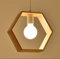 Chrasy Wooden Pendant Lamp Modern Ceiling Light Wood Lampshade Classical Lighting Fixture, E26/E27 Base (Hexagon Shape)