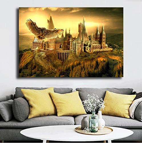 yhnjikl Hogwarts Leinwand Poster Drucke Wandkunst Malerei Dekorative Bild Moderne Dekoration Zubehör Rahmen 40X60 cm Ohne Rahmen